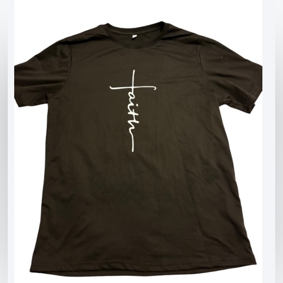 None Tops - Small Faith tee.. black and white NWT